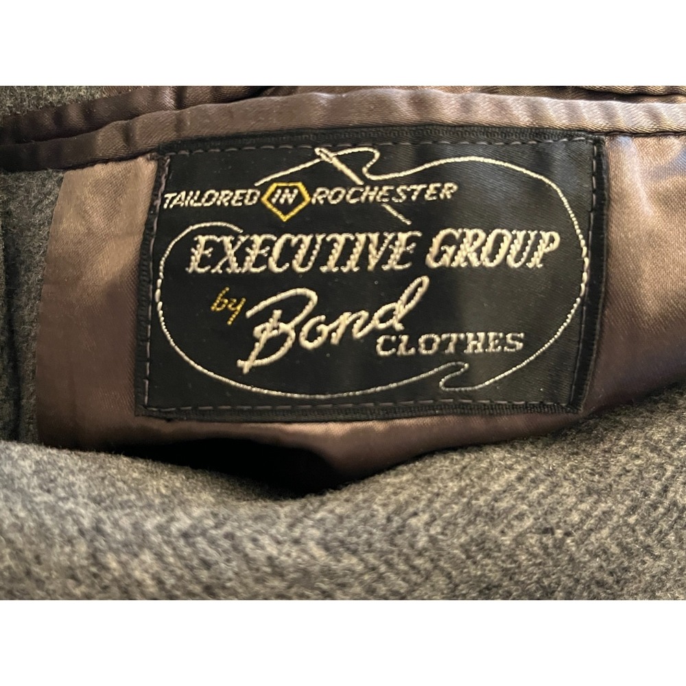 Vintage Executive Group by Bond Lined Wool Winter Trench Coat Men 46 2XL - Picture 2 of 6